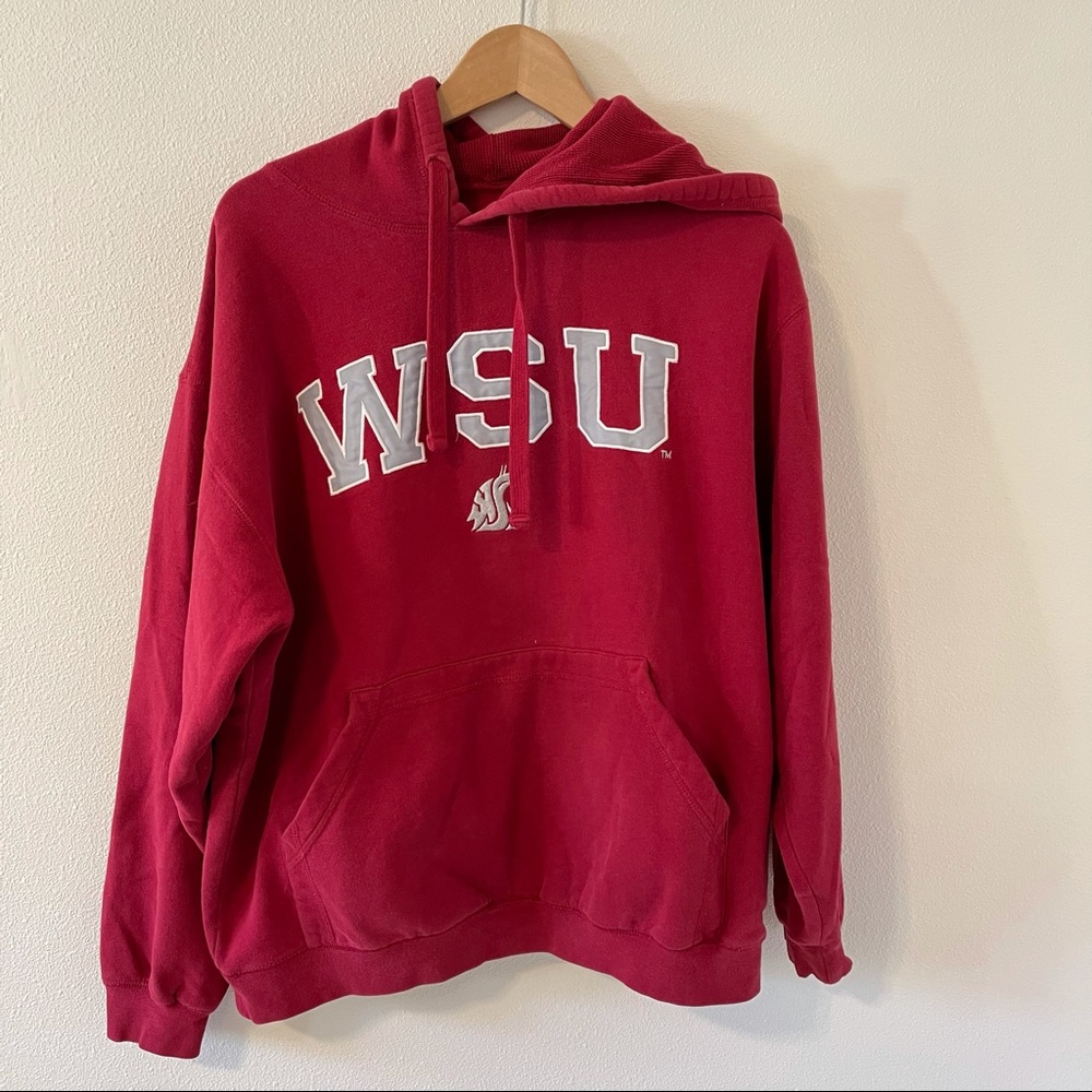 Washington State University Red Thermal Hoodie  Embroidered-Large